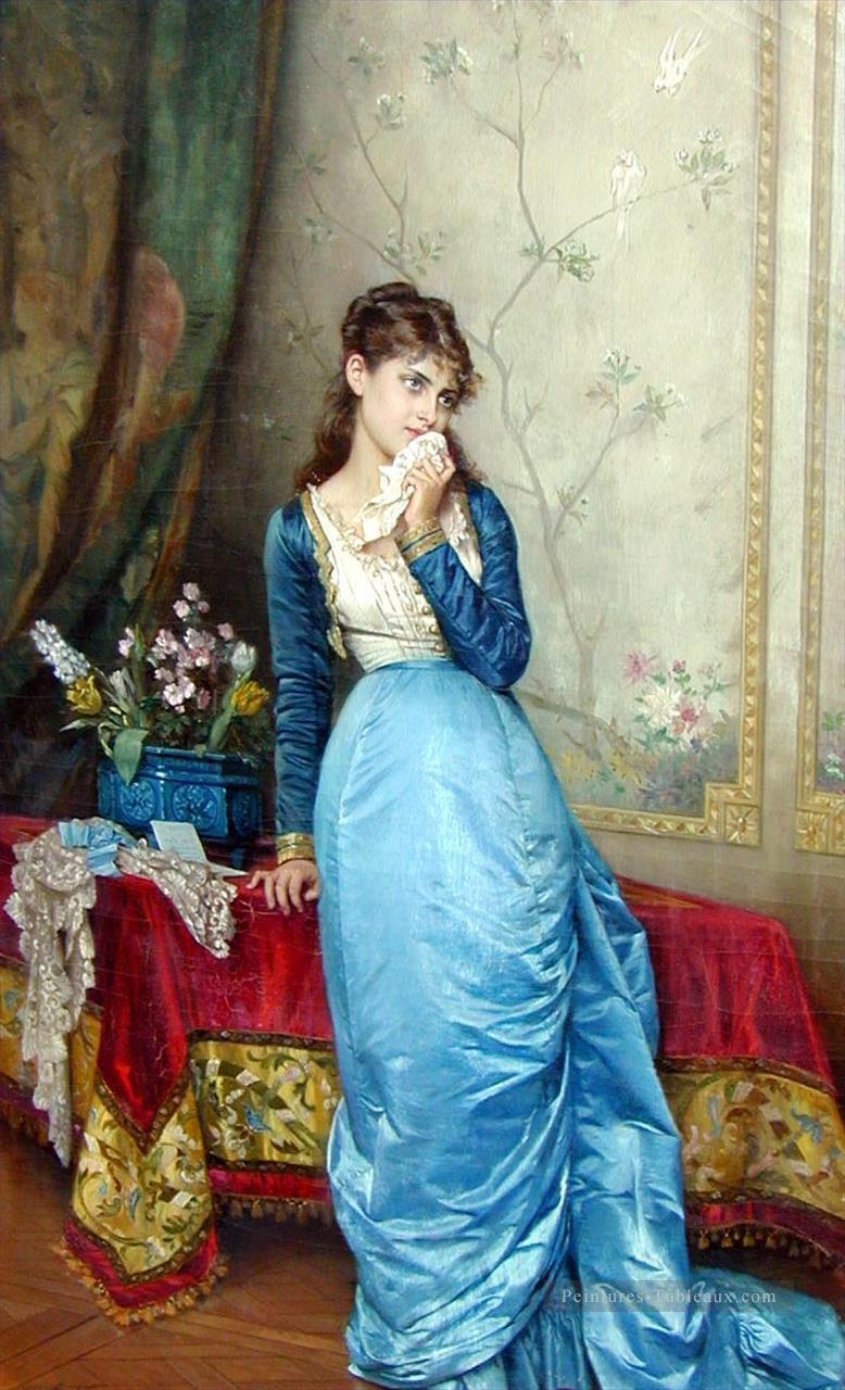 Août La Lettre femme Auguste Toulmouche Peintures à l'huile